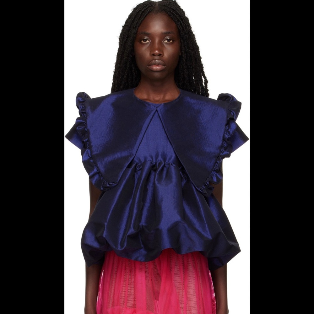 Kika Vargas navy Laura Blouse